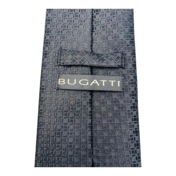 Bugatti 100% Silk Men's Black Tie - Picture 3 of 6